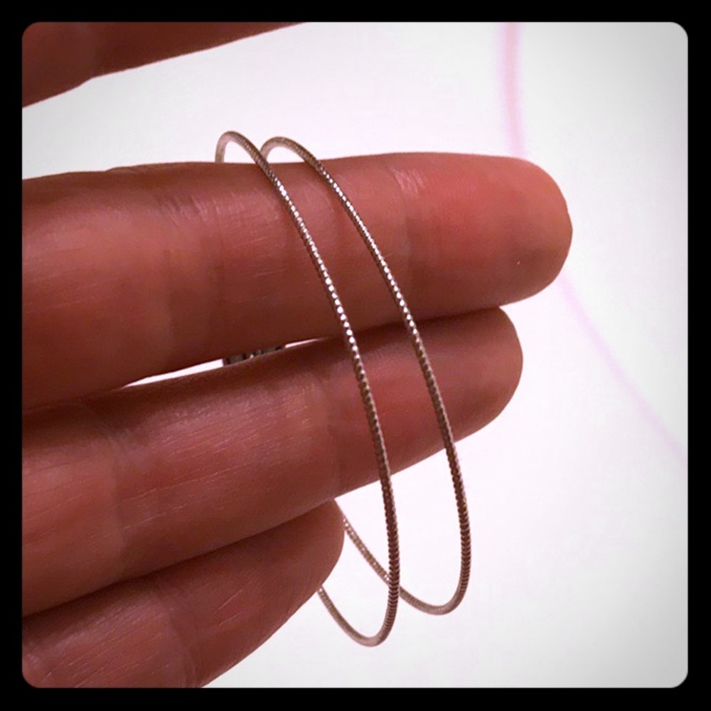 SOLD! Silver Hoop Earrings